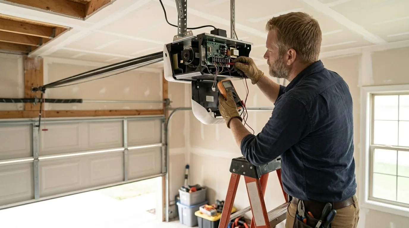 Modern flush garage door